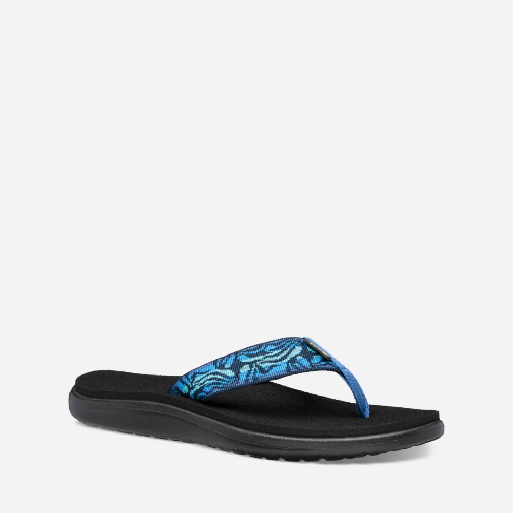 Teva Voya - Women's Teva Flip Flops - Black | India (JBUW06531)